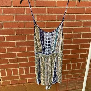 Multi-colored short romper